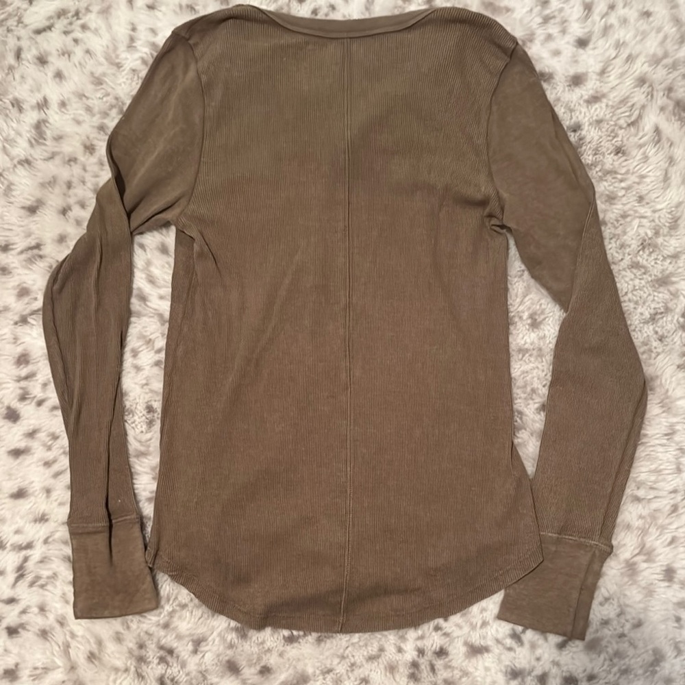 Aerie Long Sleeve Button Top - Picture 2 of 3